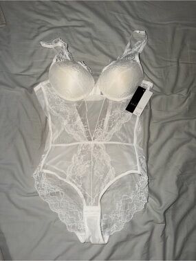 White Lace Push-Up Bodysuit Intimate Luxury Bridal Lingerie